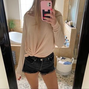 Out From Under Sophia Split Side Raglan Top